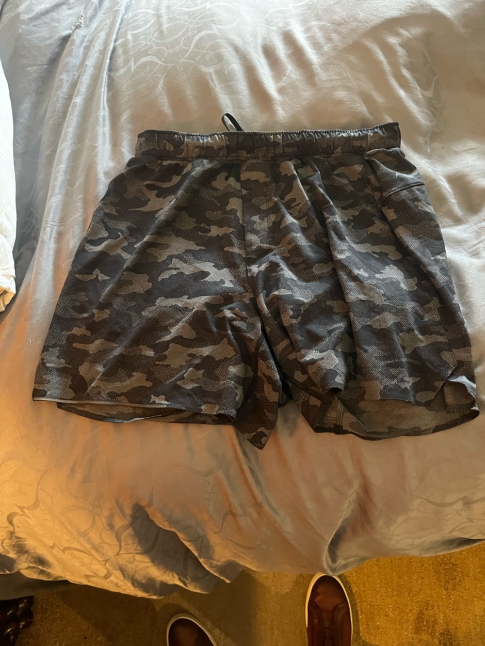 lululemon athletica Men’s Camo Athletic Shorts - Gray & Black